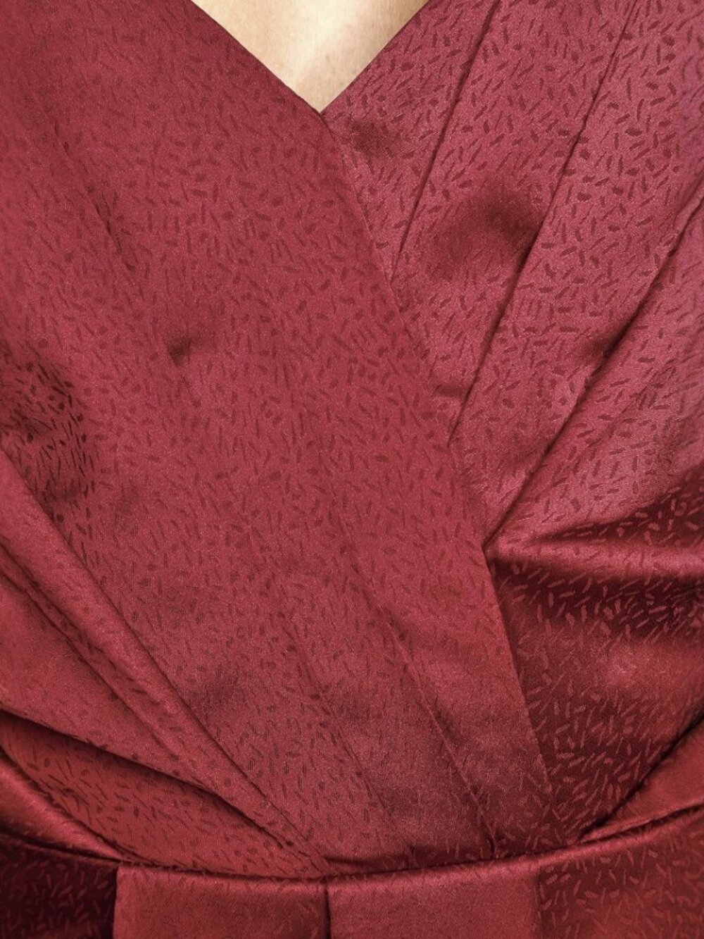NWT Lulus Just a Dash Burgundy Satin High-Low Midi Dress (size XS) - Picture 5 of 9